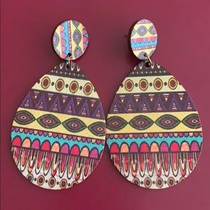 🔥🆕 Wooden Aztec Earrings
